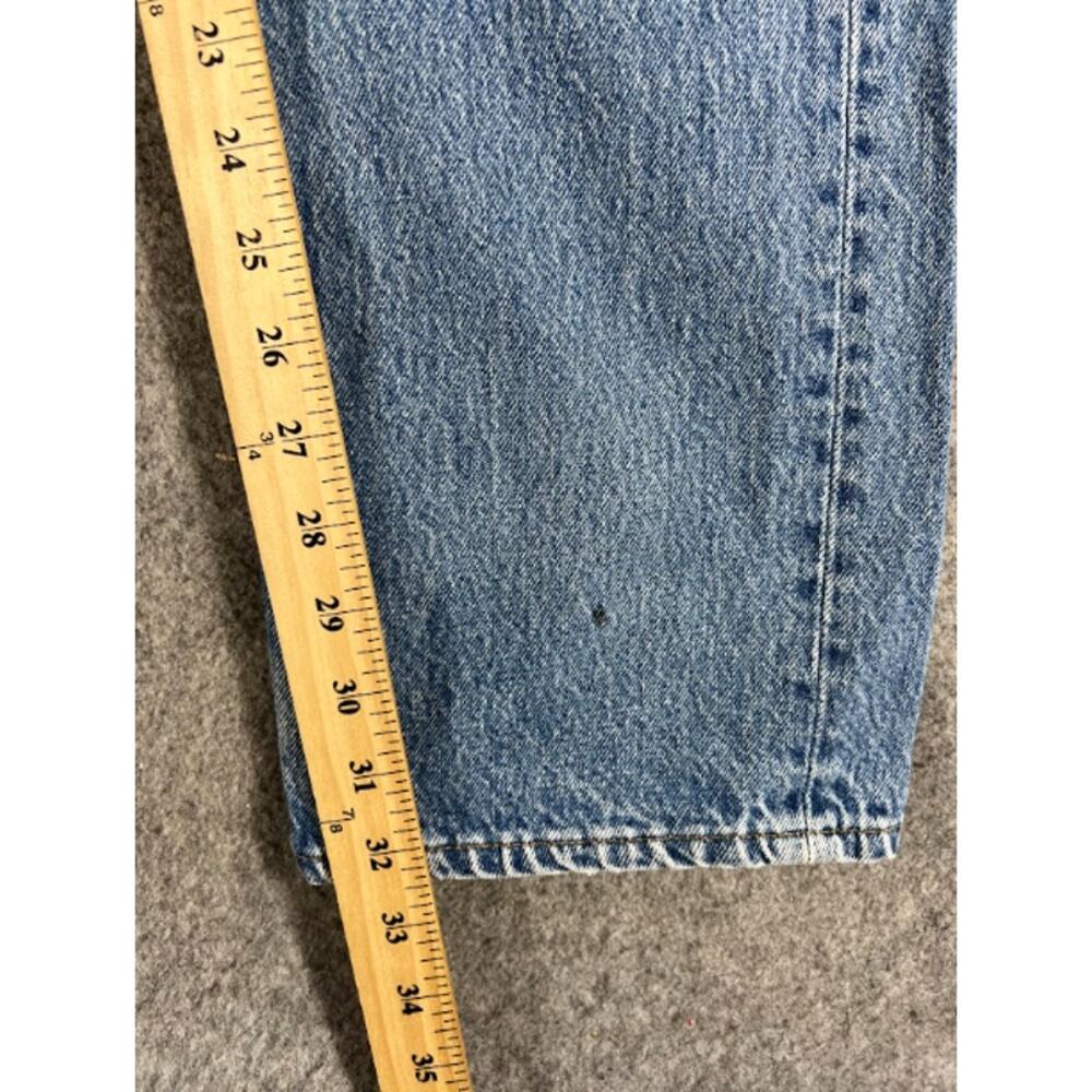 VTG 80s Levis 501 Jeans Men 34x34 Blue Light Wash Straight Distressed Streetwear - Picture 9 of 13